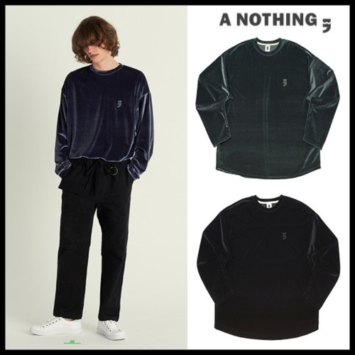 ☆A NOTHING☆ DROP-SHOULDER VELVET TEE 男女兼用