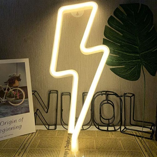 ネオンサイン ライト LED パーティー 稲妻 Warm White Lightning