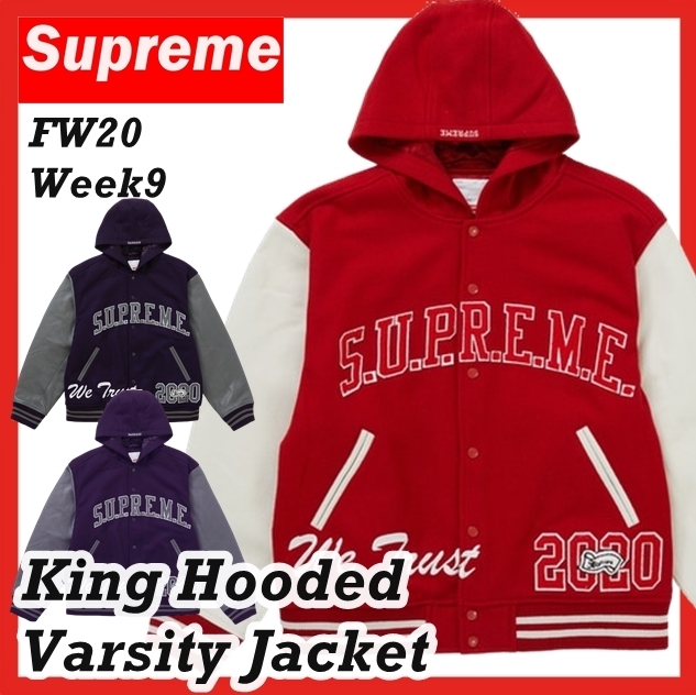 パーカー・フーディ Supreme King Hooded Varsity Jacket FW 20 WEEK 9