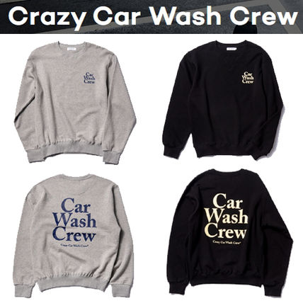 Crazy Car Wash Crew Sweatshirts Unisex Street Style Long Sleeves Logo Sweatshirts