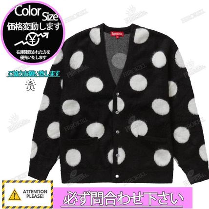 Supreme 2020 SS Dots Unisex Street Style Logo Skater Style Cardigans  (Supreme Brushed Polka Dot Cardigan , 20SS SS20 /2020)