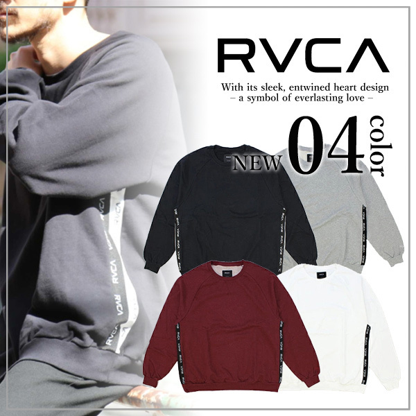 【関税込み】RVCA メンズ 2TONE JACQUARD CREW トレーナー