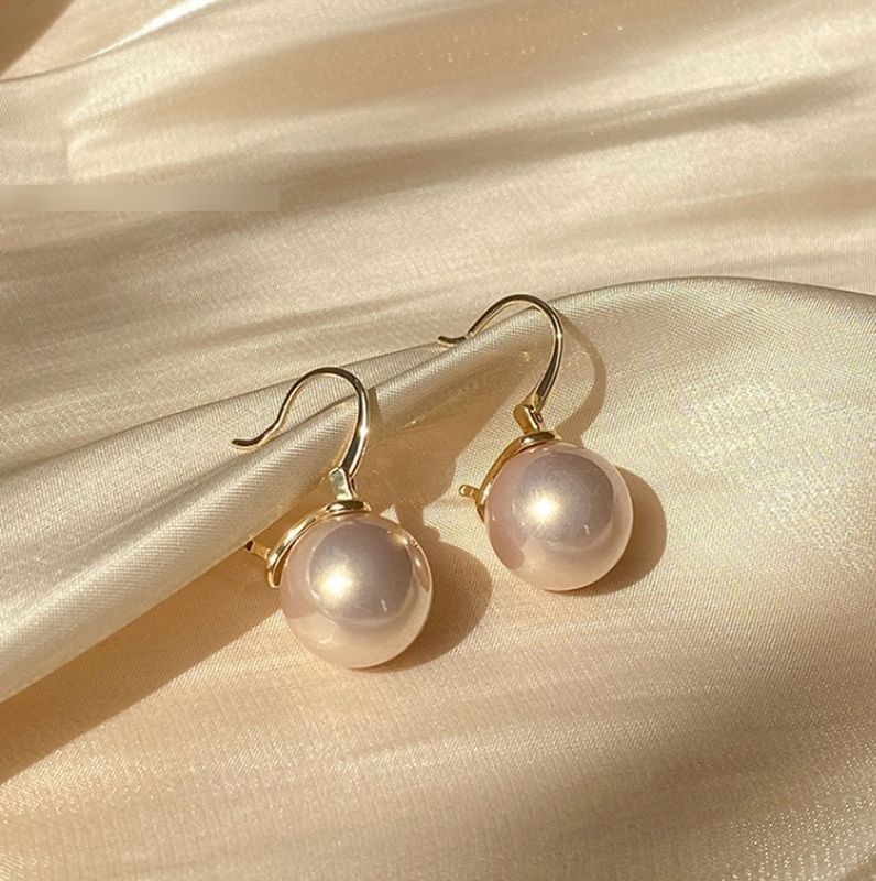 ピアス ピアス 揺れる レトロ パール ゴールド アクセサリー ツヤ 大人(3)