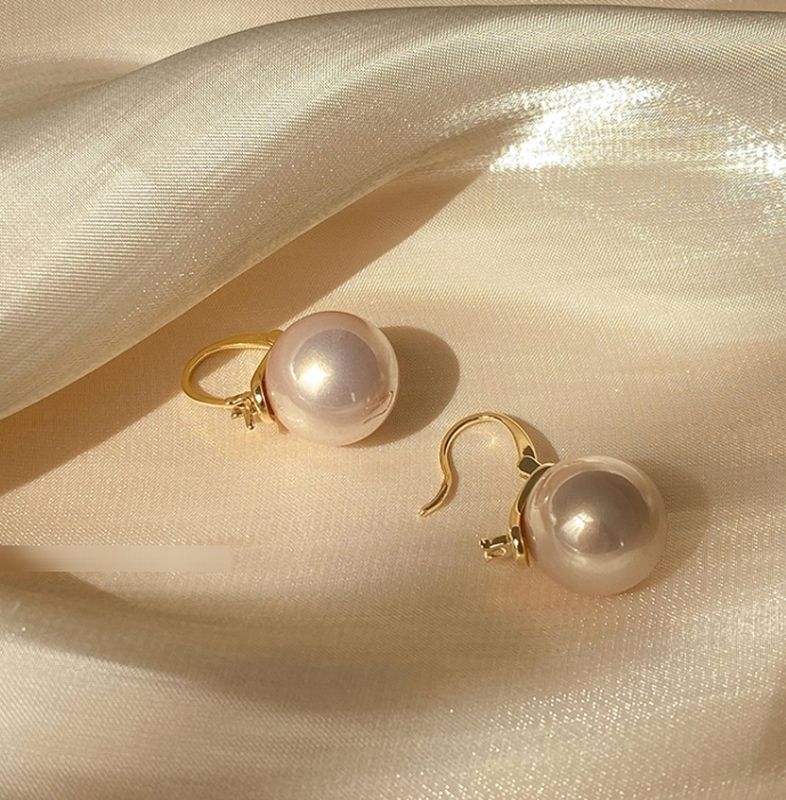 ピアス ピアス 揺れる レトロ パール ゴールド アクセサリー ツヤ 大人(5)