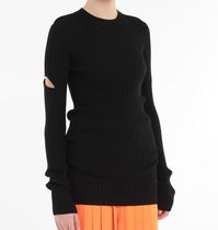 MM6 MAISON MARGIELA トップス ニット リブ カットアウト 黒 ...