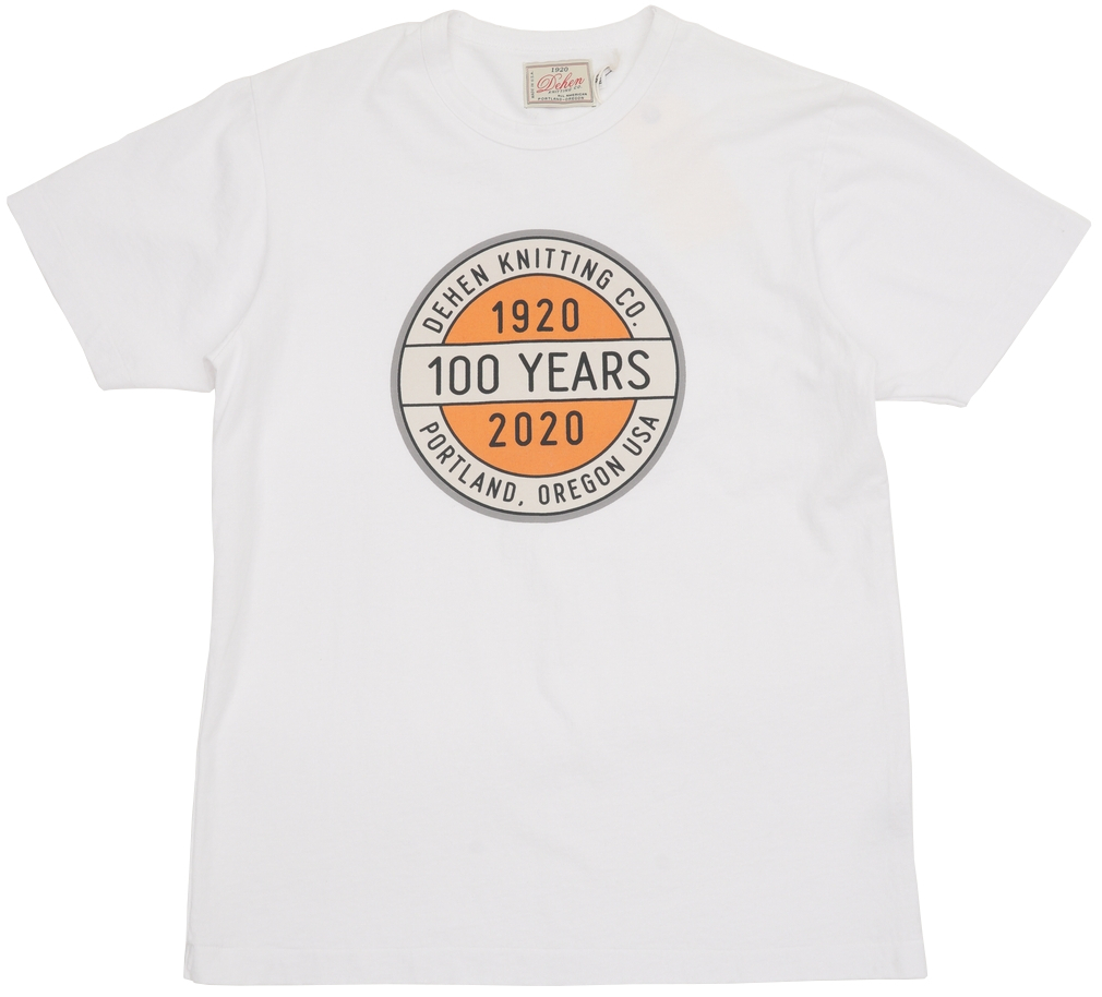 Dehen 1920 創業100周年限定 ロゴ プリント Tシャツ ホワイト