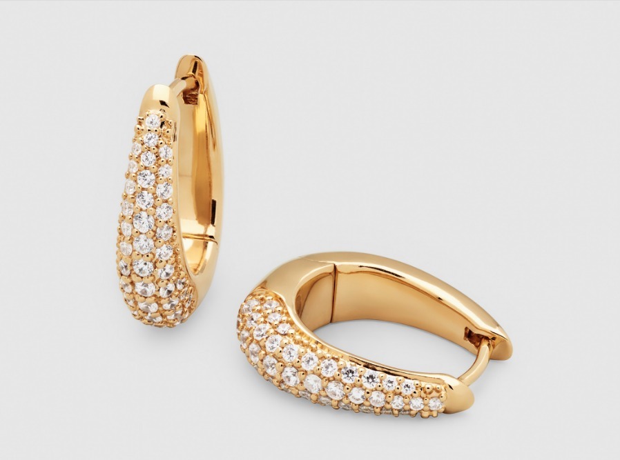 □VIPSALE・日本未入荷□ Tom Wood Liz Hoops Pave Gold ピアス