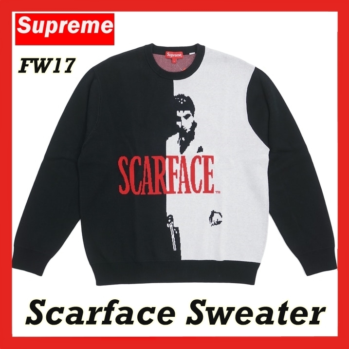 スウェット・トレーナー Supreme Scarface Sweater Black FW 17 2017