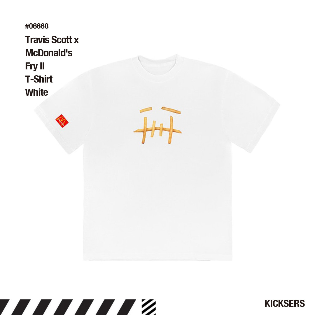 人気話題コラボ！Travis Scott x McDonald's Fry T-Shirt White