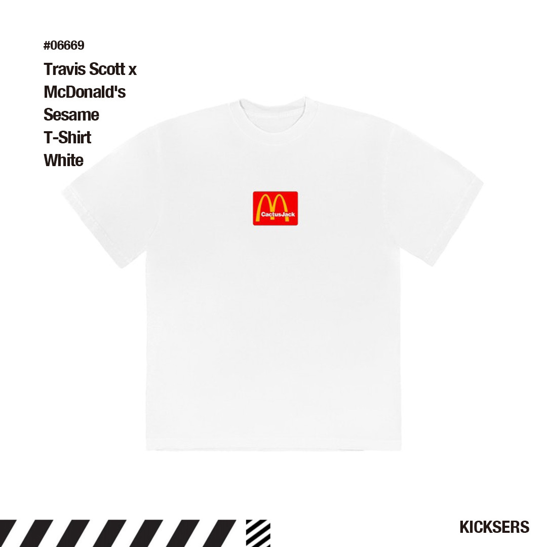 人気話題コラボ！Travis Scott x McDonald's Sesame Tee White