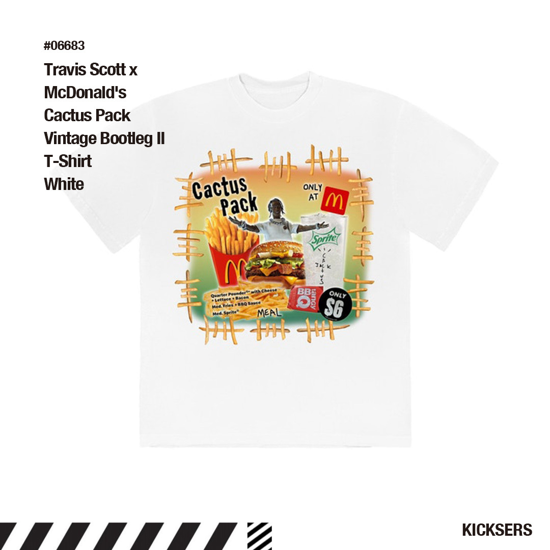 話題コラボ！Travis Scott McDonald's Cactus Pack Vintage Tee