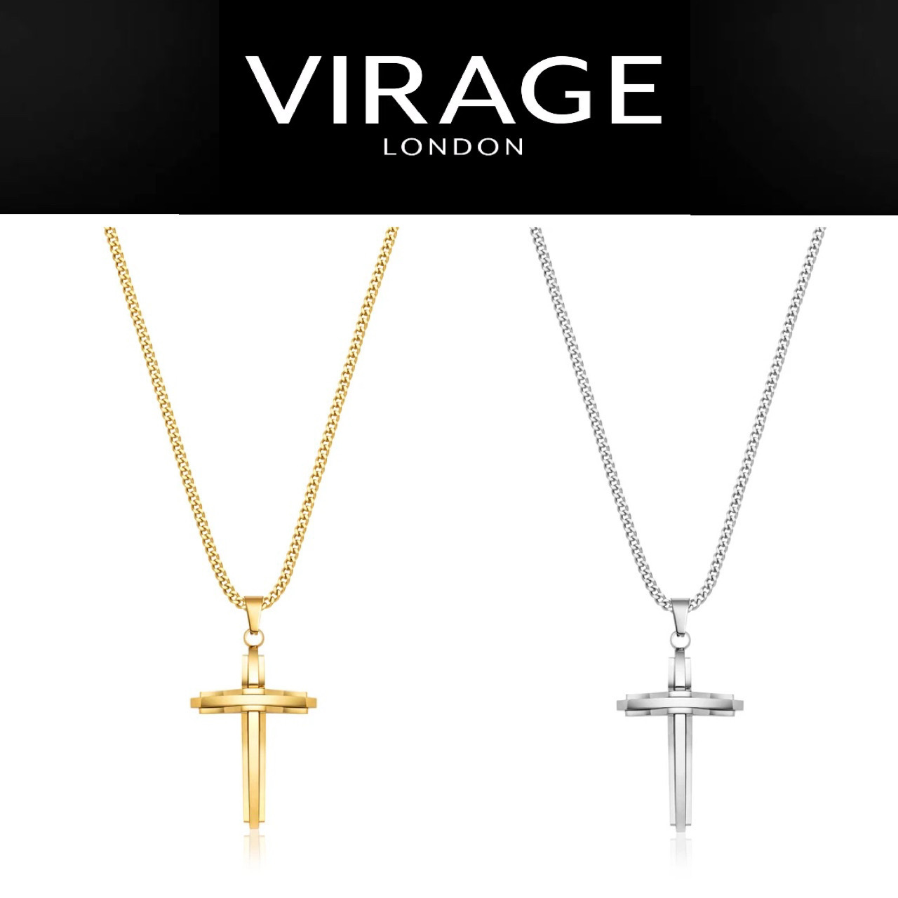 関税/送料込み【VIRAGE London】アイコニッククロスペンダント