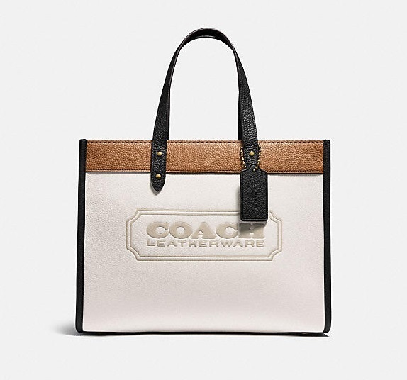 Coach ◆ C0777 Field tote 30 in colorblock with coach badge