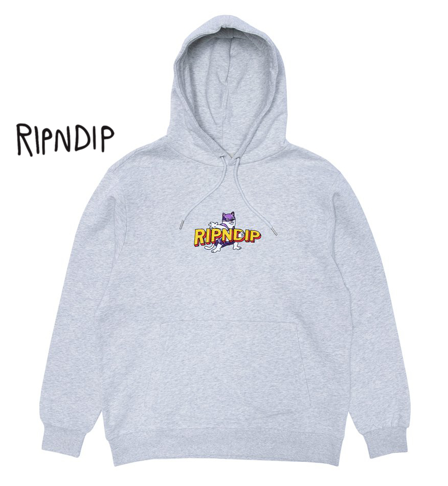 ★米国発/送関込*RIPNDIP*新作*CAPTAINロゴ刺繍フーディ/HG★