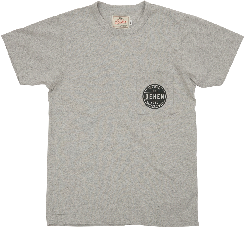 Dehen 1920 創業100周年限定 ポケット Tシャツ 霜降りグレー