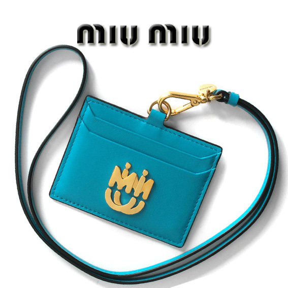 MIU MIU ストラップ付 カードケース (MiuMiu/パスケース