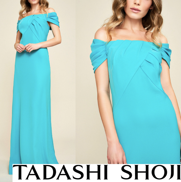 鮮やか!!TADASHI SHOJI クレープエレガントロングワンピース
