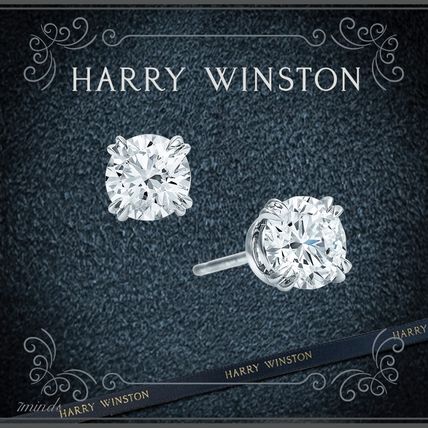 Harry Winston Earrings Costume Jewelry Casual Style Platinum Office Style