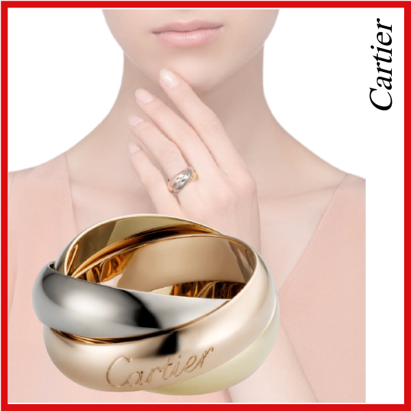 国内発送★Cartier ボリューム感たっぷり【トリニティ】リングLM 【送料込】