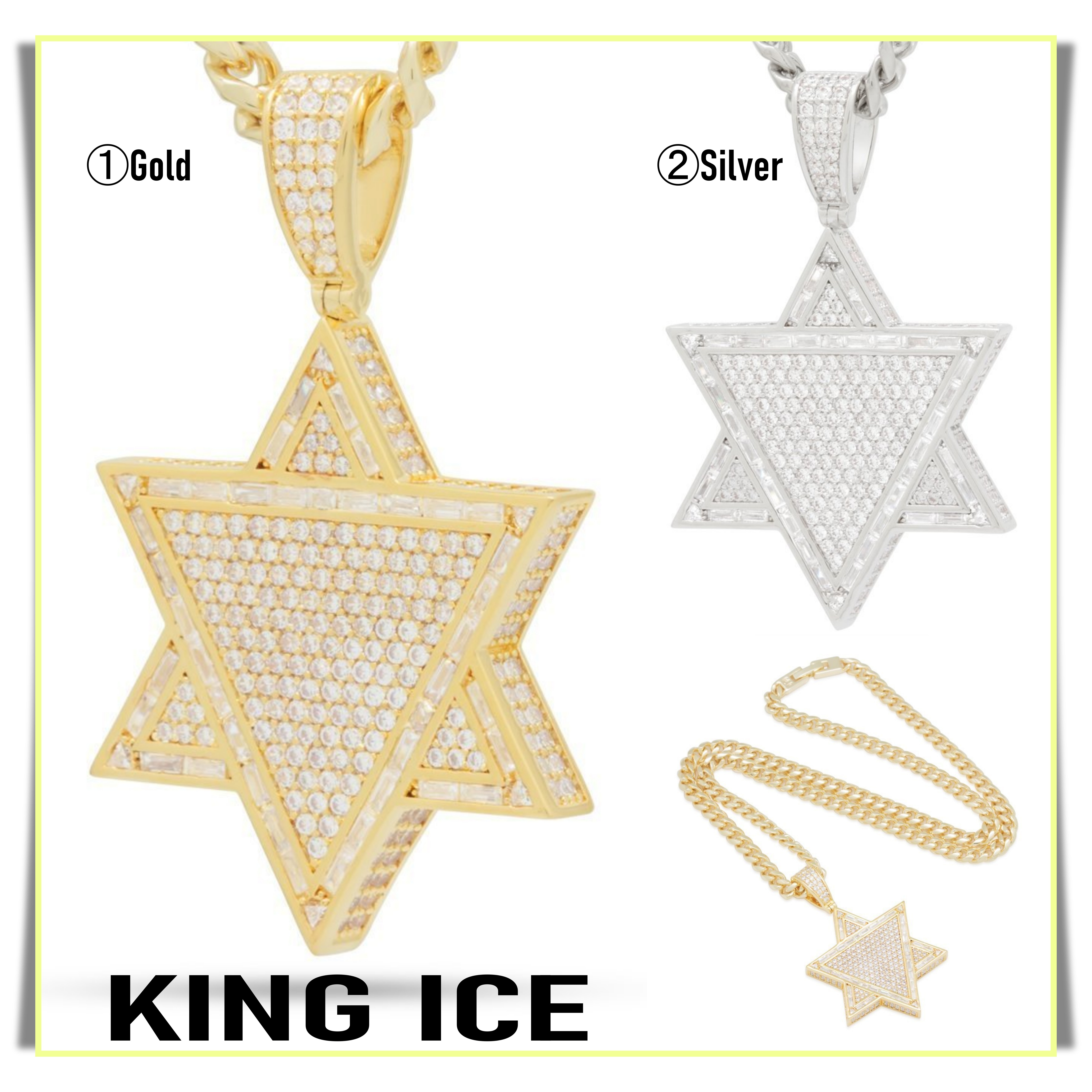 送料関税込【King Ice】STAR OF UNITY NECKLACE (2色)☆国内発送