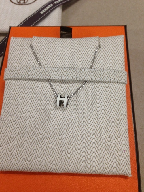 HERMES★ミニ ポップH★ペンダント 《Mini Pop H》シルバー