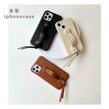 本革 ハンド付き☆イニシャルが入れられるレザーIPHONEケース ハンド付き☆イニシャルが入れられるレザーIPHONEケース (iPhone