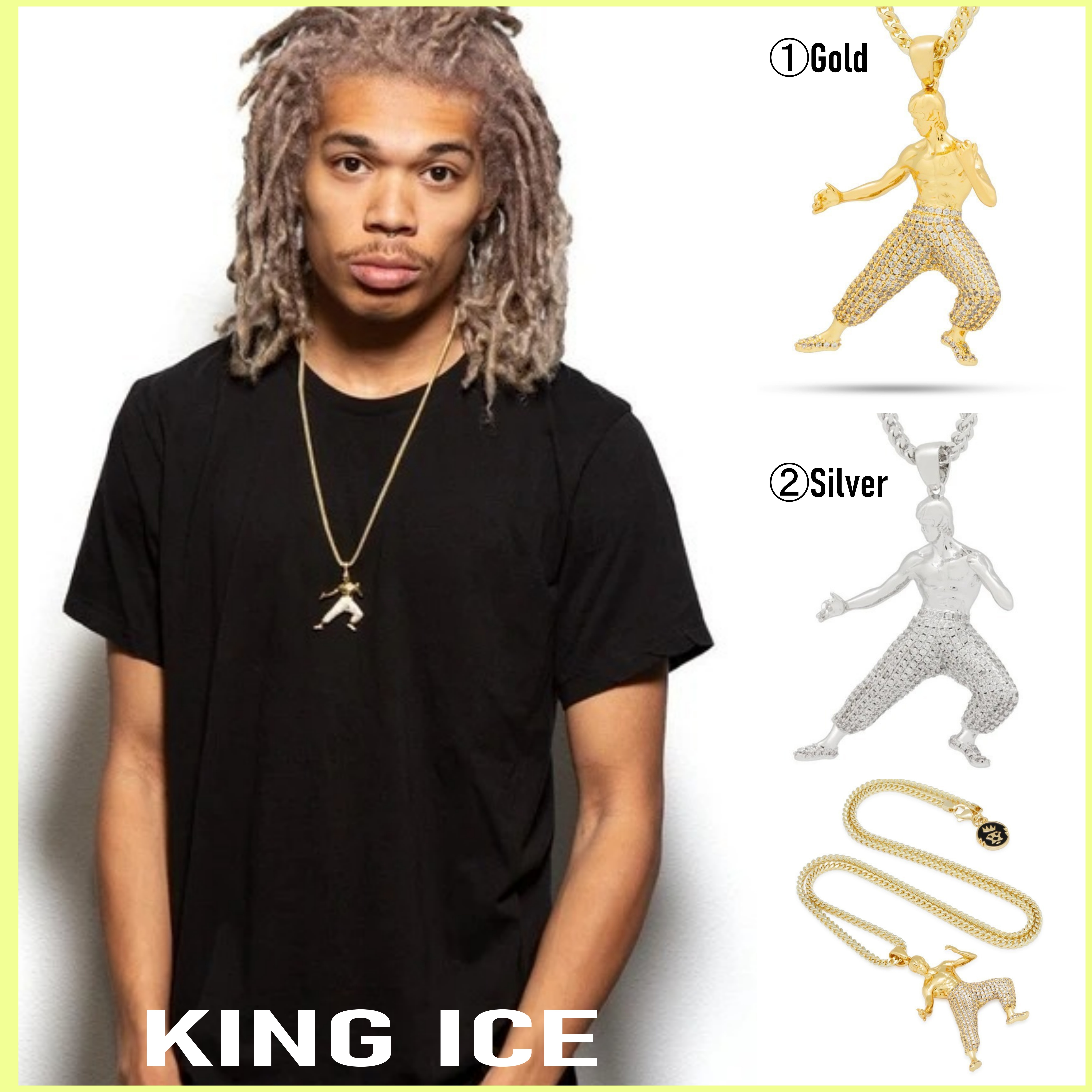 送料関税込【King Ice】MARTIAL ARTIST NECKLACE (2色)☆国内発