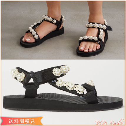 ARIZONA LOVE Flat Plain Sport Sandals With Jewels Flat Sandals