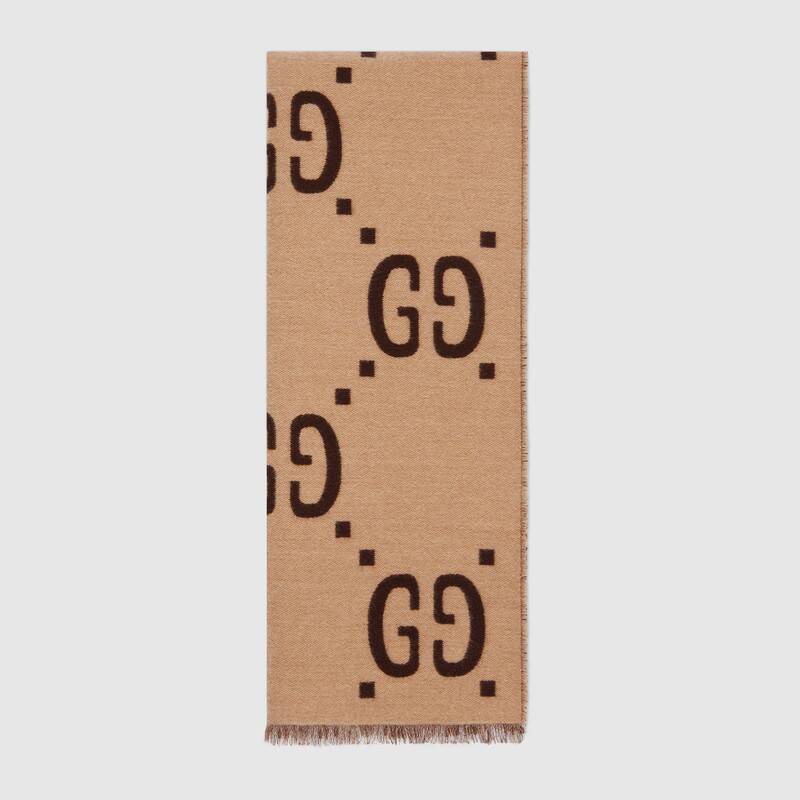 GUCCI】GGジャカード ウールシルク スカーフ - bpconstructores.com