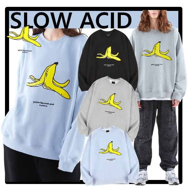 ★送料・関税込★SLOW ACID★Banana Embroidery Sweatshir.t★