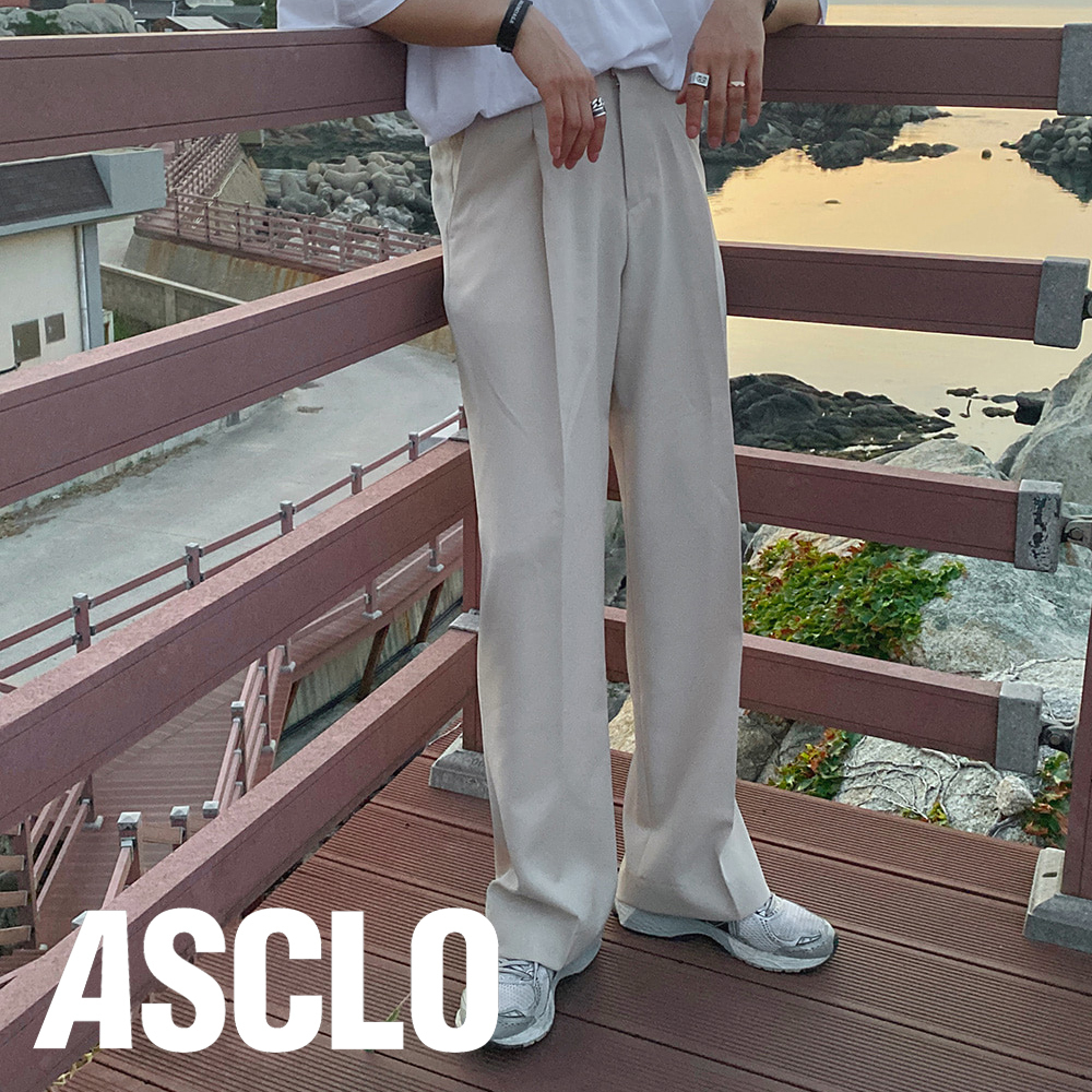 パンツ ASCLO Banding Wide Slacks (2color)