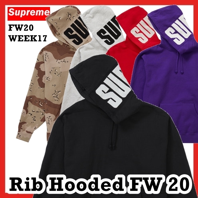 パーカー・フーディ Supreme Rib Hooded Sweatshirt FW 20 WEEK 17