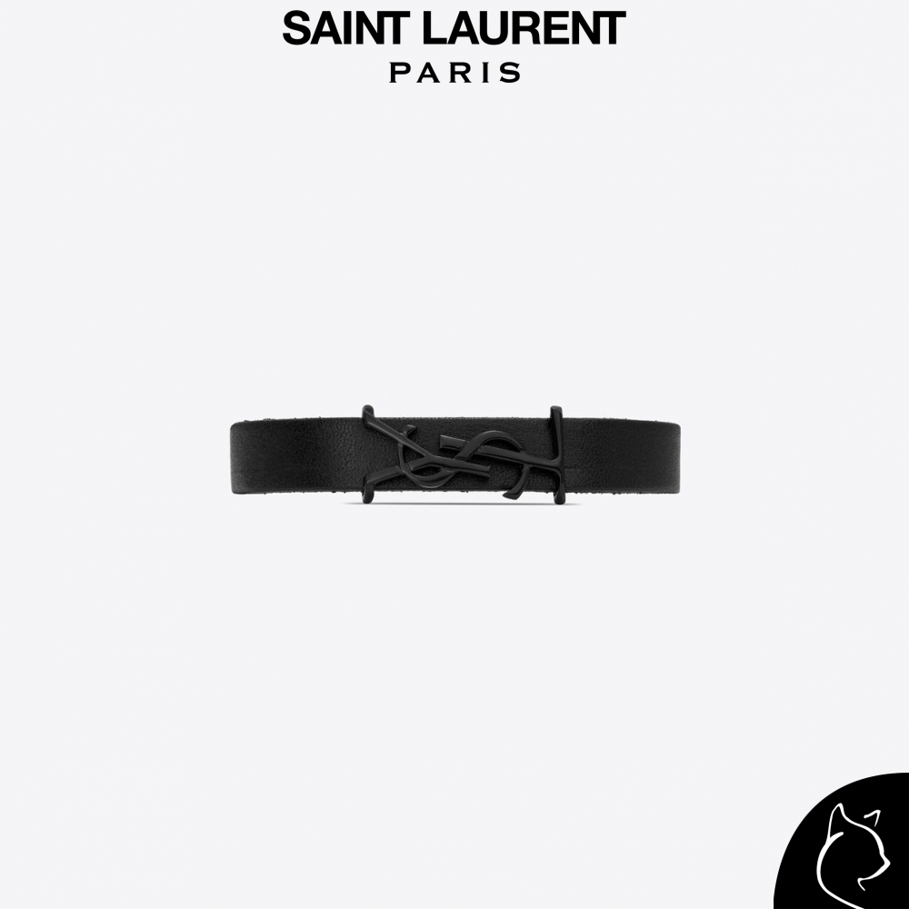 Saint Laurent #OPYUM#YSL#logo #レザーブレスレット【Noir/B】 Saint Laurent #OPYUM#YSL#logo #レザーブレスレット【Noir/B】