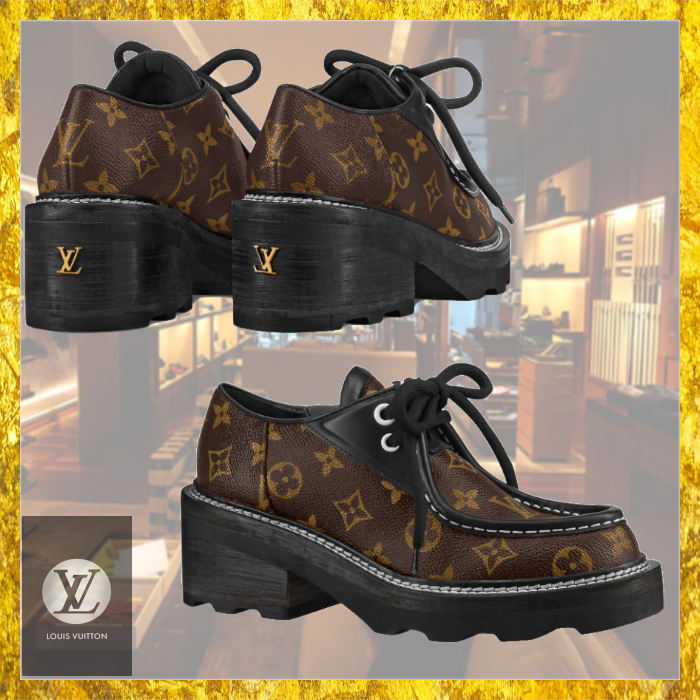 Louis Vuitton MONOGRAM 2019-20FW Lv Beaubourg Platform Derby (1A5SS4)