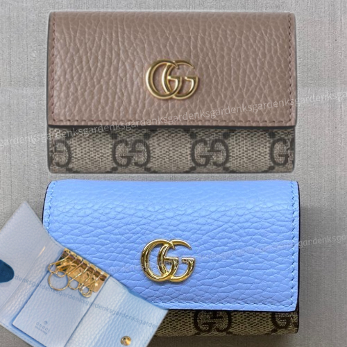 Shop GUCCI GG Marmont GG Marmont leather key case (456118 17WAG 5788,  456118 17WAG 4929, 456118 17WAG 9096, 456118 17WAG 1283) by puddingxxx