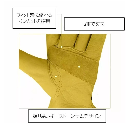 レジャー・アウトドア・キャンプその他 カウハイド レザーグローブ 皮革 【送料無料】(5)