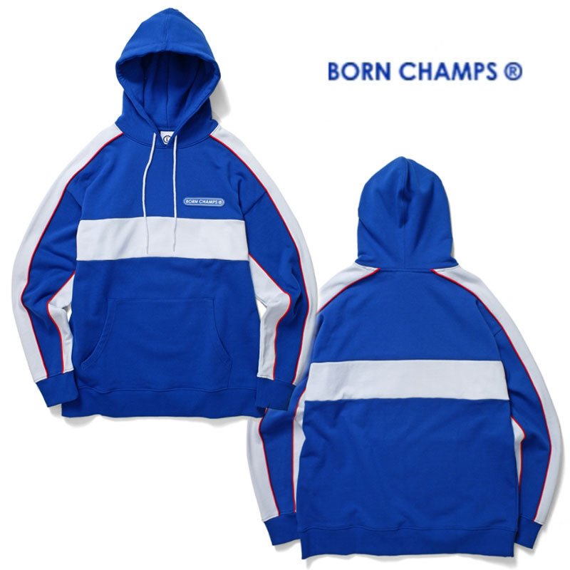 BORN CHAMPS ★ BORN LINE フーディ BLUE CESAMHD02 パーカー・フーディ BORN CHAMPS ★ BORN LINE フーディ BLUE CESAMHD02 パーカー・フーディ