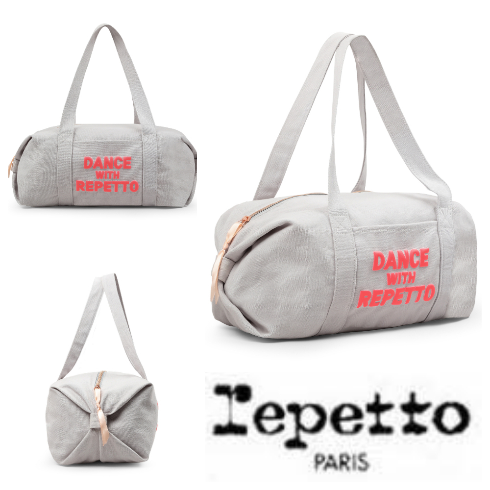 コットン ダッフルバッグ Mサイズ パールグレー ☆REPETTO