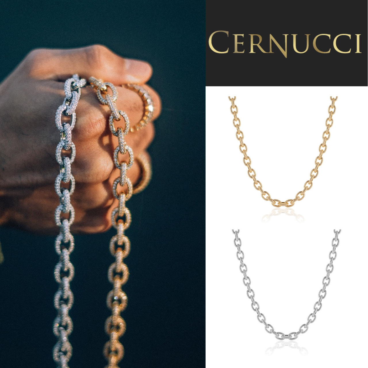 関税/送料込み【CERNUCCI】10MMロロリンクチェーン