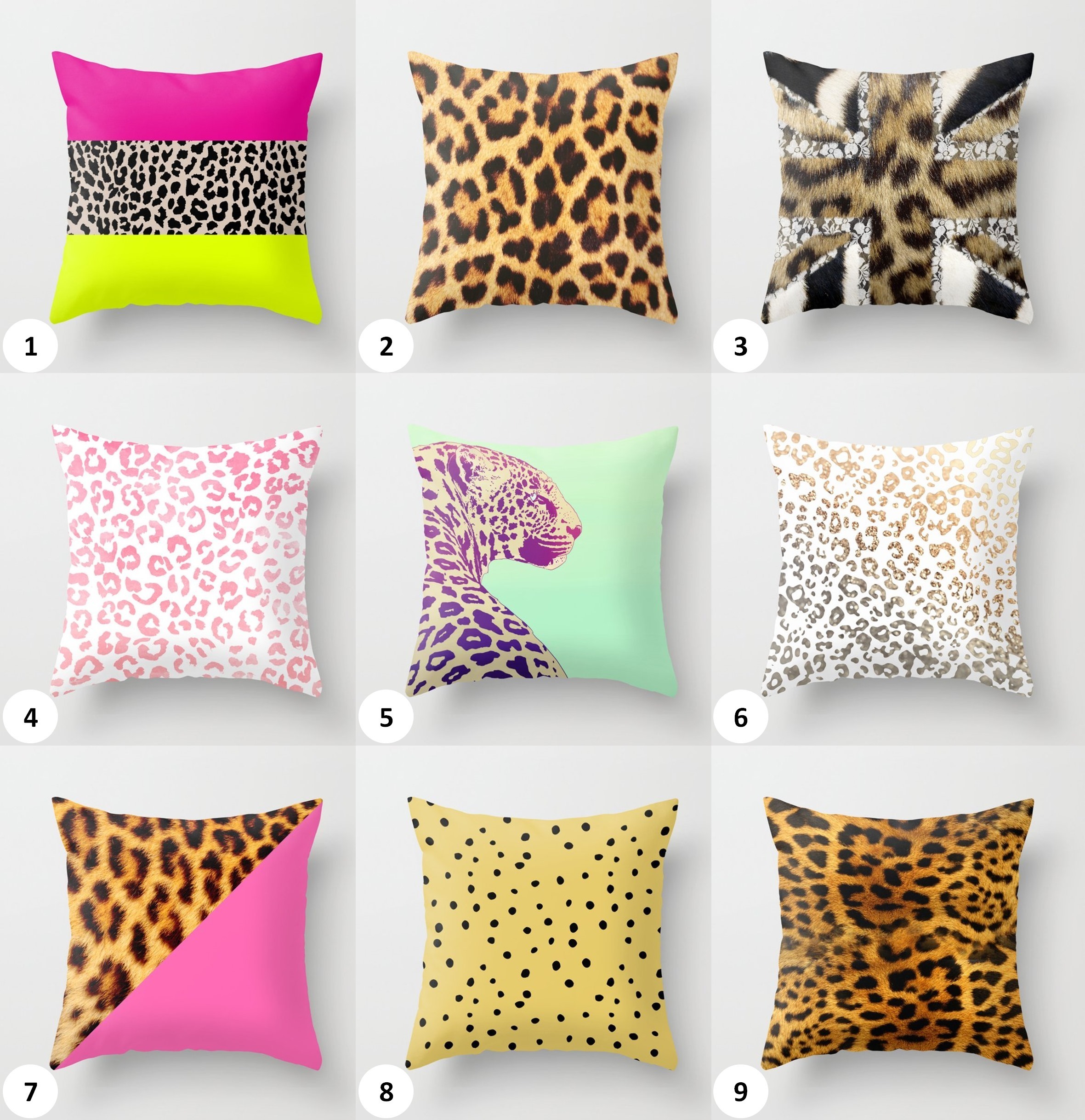Society6 クッション・クッションカバー クッションカバー◆162種類◆レオパード Leopard 豹◆XL:約60cm(2)