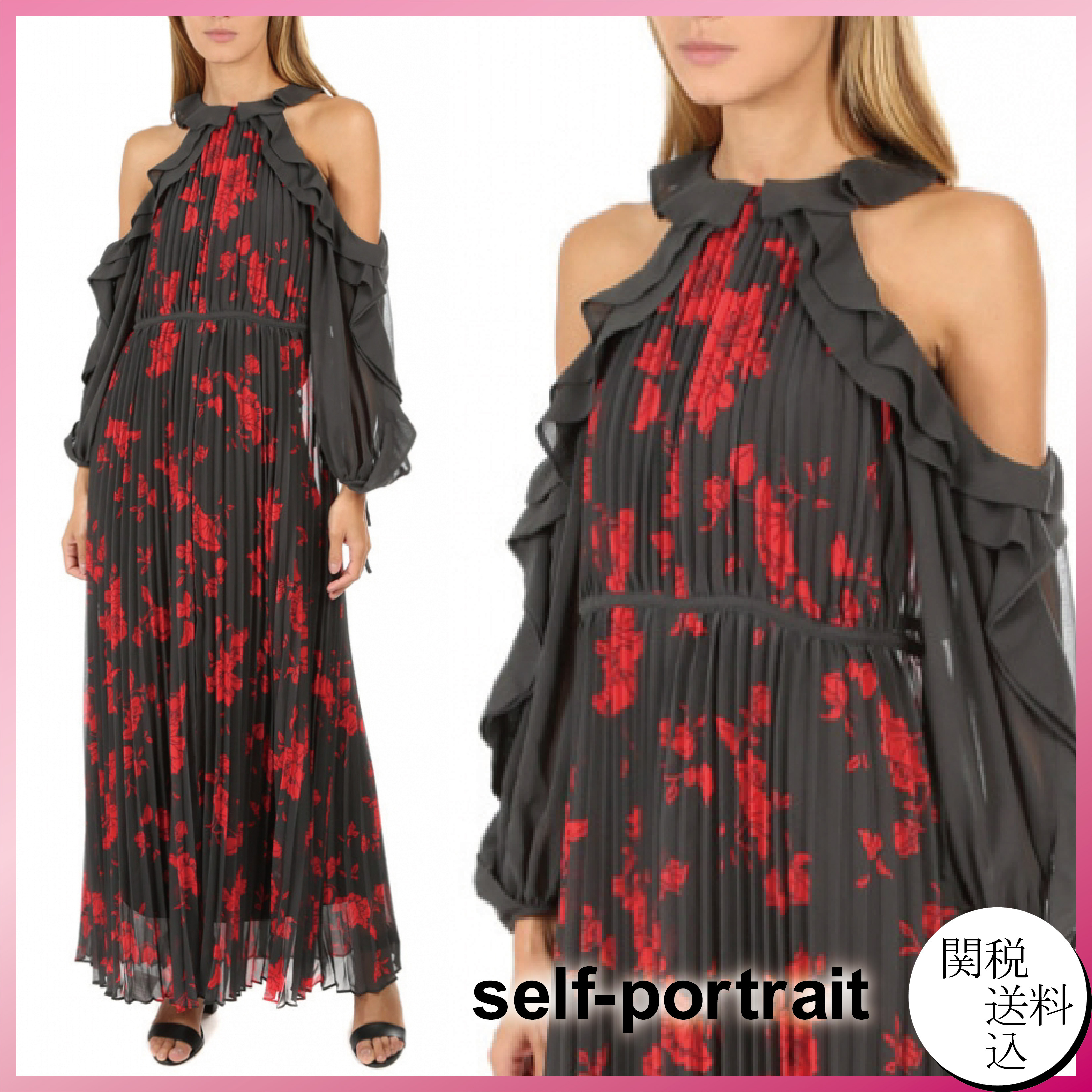 ＜SALE＞Self Portrait >> フリルレースマキシドレス