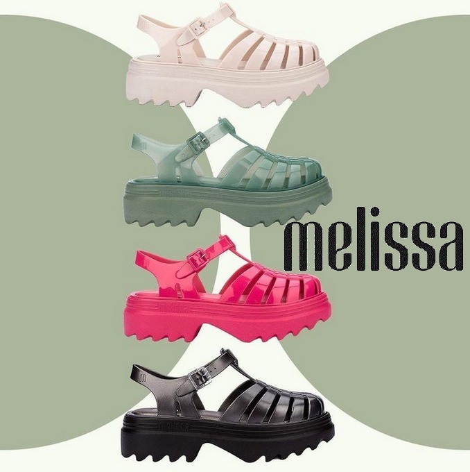 ◆melissa◆送料込追跡付♪歩きやすい厚底ストラップサンダル