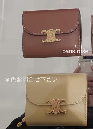 CELINE 折りたたみ財布 21新作 CELINE ラムスキンスモールフラップウォレット(2)