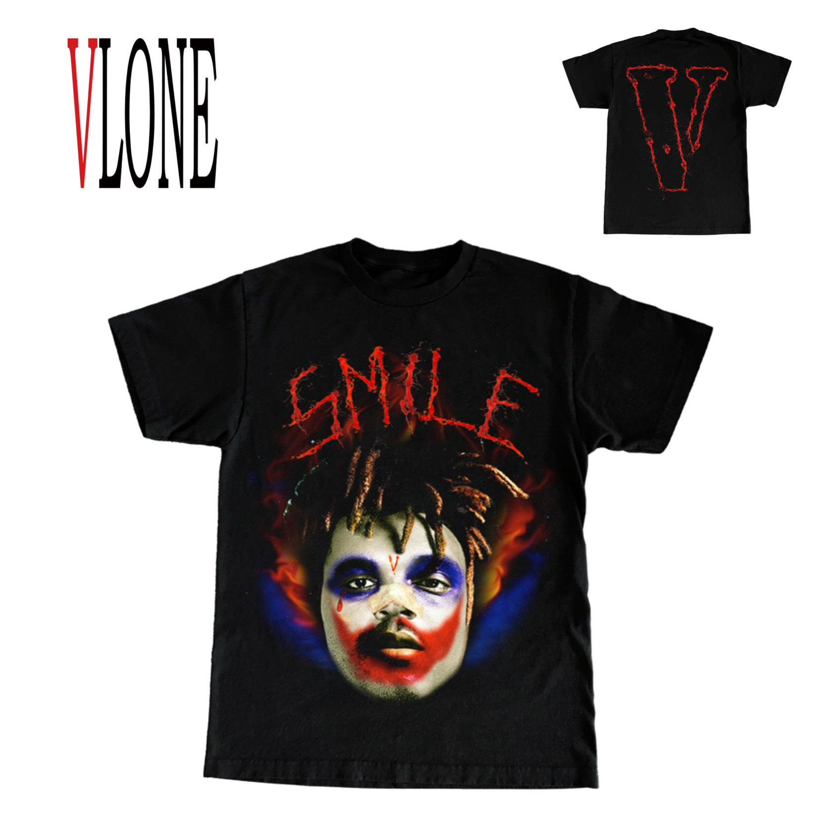 Juice Wrld x XO x Vlone Joker Tシャツ ブラック