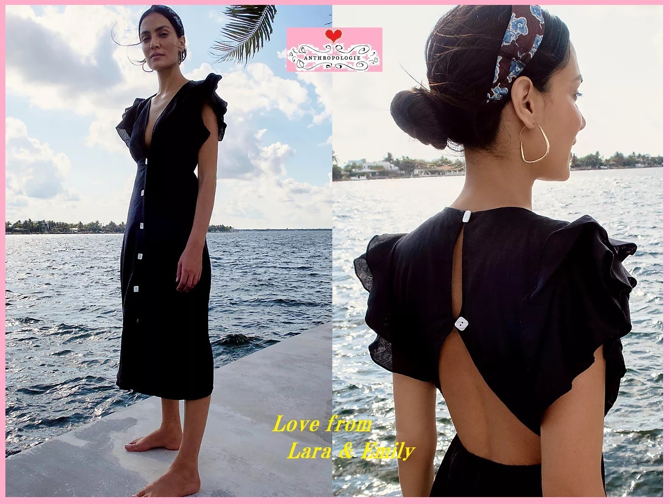 関送込☆オープンバックのCherry Ruffled Cover-Up Midi Dress