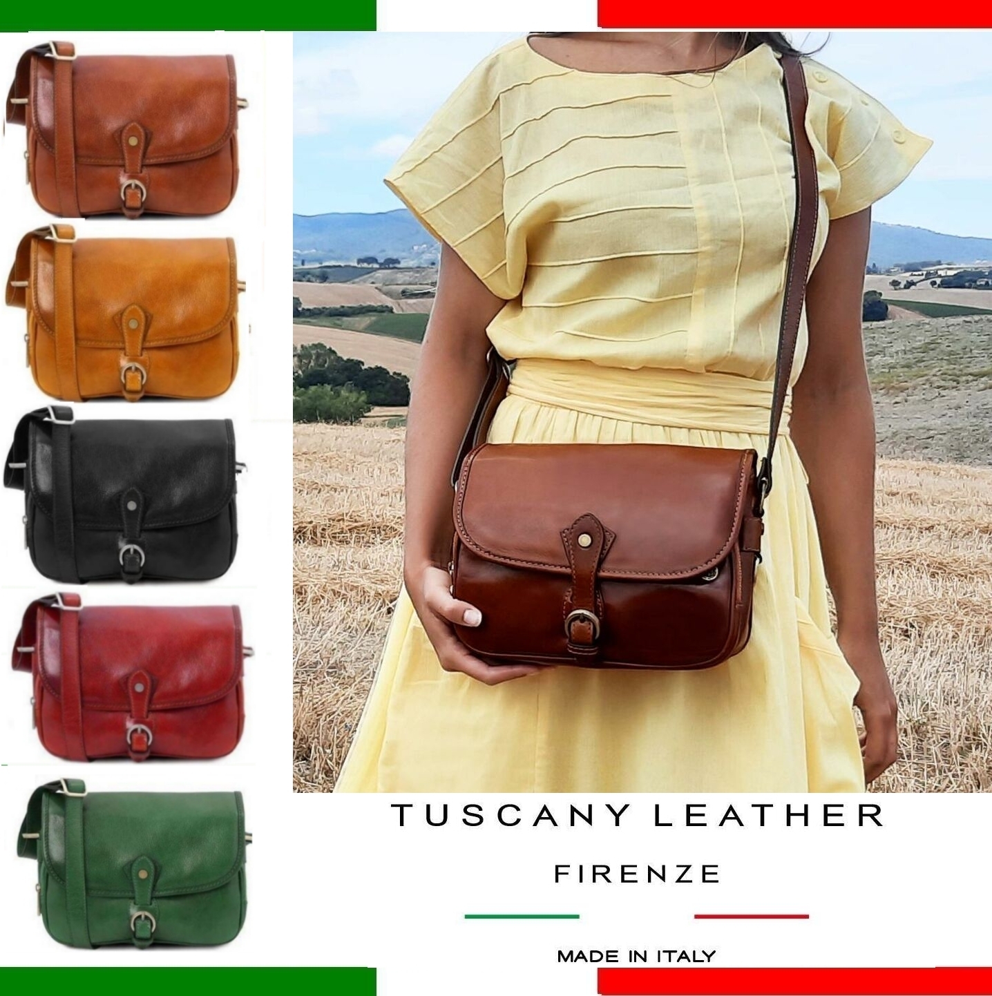 【Tuscany Leathert 直営】イタリア製革ショルダーバッグALESSIA
