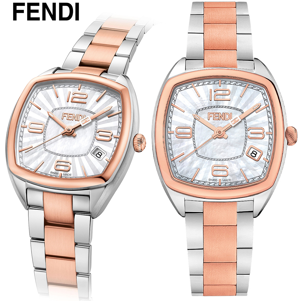 特別価格！FENDI Womens Momento Swiss Quartz Bracelet Watch