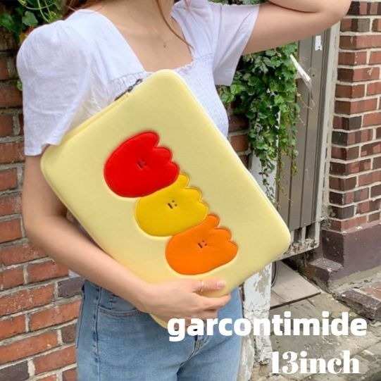 韓国デザイン【garcontimide】チューリップ PCポーチ 13インチ