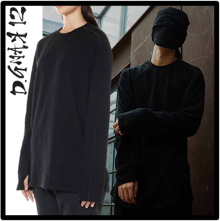★送料・関税込★DGNAK12★FingerHole Flat lock T-Shirt.s★