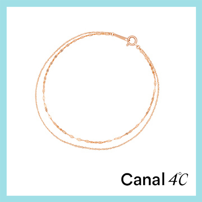 【Canal4℃】K１０ピンクゴールドブレスレット